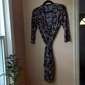 Floral Banana Republic Wrap Dress